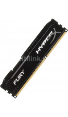 RAM 4GB DDR3-1600 PC3-12800 Kingston HyperX Fury Black, CL10 (10-10-10), 1.5V, retail (HX316C10FB/4)