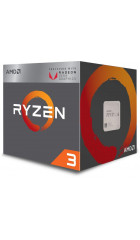 APU sAM4 AMD Ryzen 3 2200G BOX (YD2200C5FBBOX) (3.5-3.7GHz, Raven Ridge, 4C/4T, L2: 2MB, L3: 4MB, Radeon RX Vega 8 (512 Shader cores, 1100MHz), 14nm, 65W, DDR4-2667)