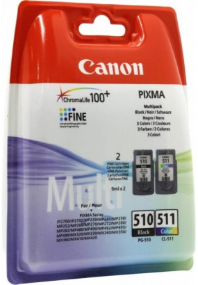 Набор картриджей Canon PG-510 and CL-511 для MP230/280/480/490/492 MX320/420 Pixma iP2700 (2970B010)