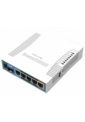 MikroTik RouterBOARD RB962UiGS-5HacT2HnT (hAP ac), Dual-Band Wi-Fi Роутер, 2.4/5GHz, 802.11a/b/g/n/ac, MIMO 3x3, 5xGLAN, 1xSFP, CPU Atheros QCA9558 720 MHz