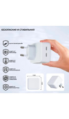 СЗУ Foxconn 2USB-C Power Adapter PD 35W (white)