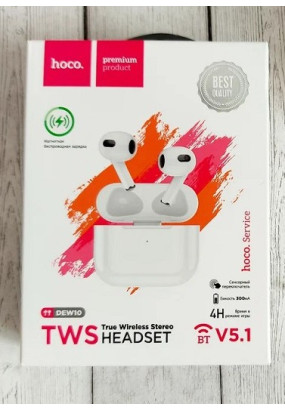 Наушники bluetooth HOCO DEW10 Original series TWS, White