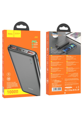 Портативное ЗУ (Power Bank) 10000mAh (HOCO J80) 20W/2 USB 3.0/Micro/Type-C (черный)