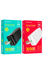 Внешний аккумулятор Borofone BJ19B, 30000mAh PD+QC3.0 (white)