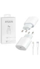 СЗУ Foxconn USB-C Power Adapter PD 20W + кабель Type-C to Lightning (white)