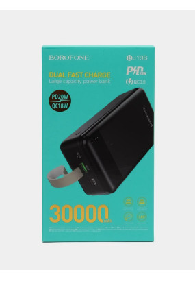 Внешний аккумулятор Borofone BJ19B, 30000mAh PD+QC3.0 (black)