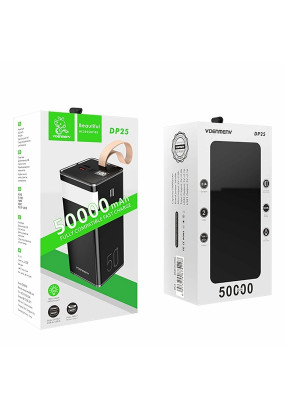 Внешний аккумулятор Denmen DP25, 50000mAh + фонарик (black)