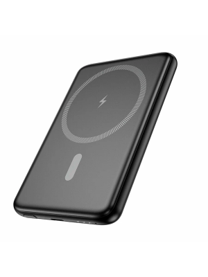 Внешний аккумулятор с беспроводной зарядкой Hoco J140A Tony, 5000мАч, PD20Вт (black)