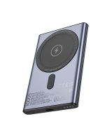 Внешний аккумулятор с беспроводной зарядкой Hoco Q32 Bird, 5000мАч, PD+QC3.0 20Вт (metal gray)