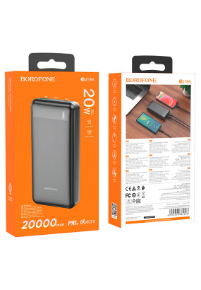 Внешний аккумулятор Borofone BJ19A, 20000mAh PD+QC3.0 (black)