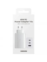 СЗУ Samsung EP-T6530, PD, 2Type-C, 1USB, 3A, 65Вт оригинал (white)