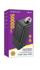 Аккумулятор внешний резервный BOROFONE BJ33D Creed PD30W (50000mAh) (черный)